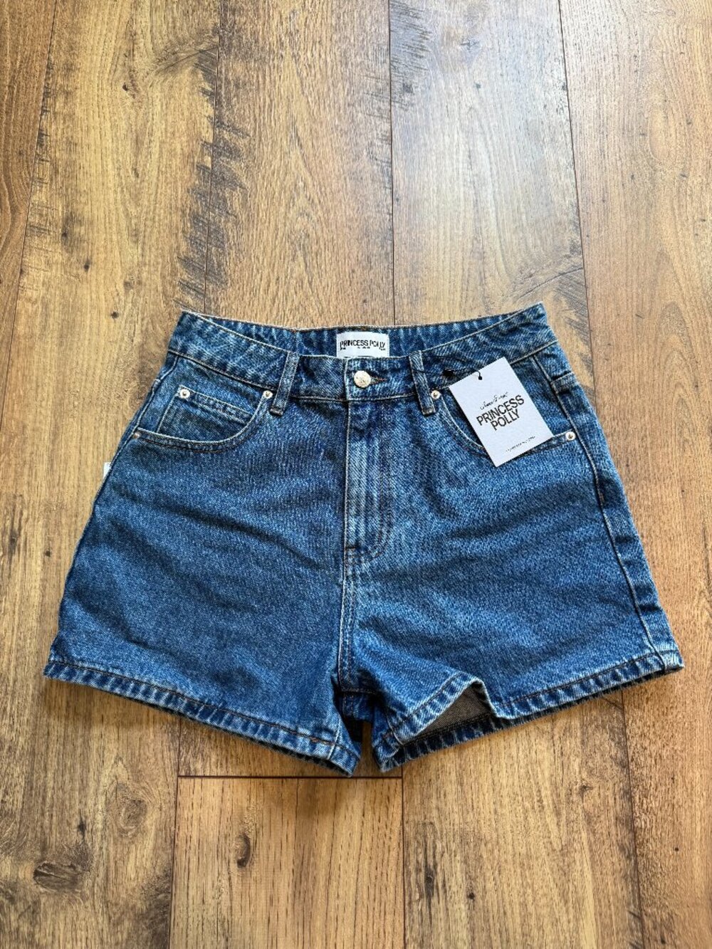 Tropicana Denim Shorts Mid Wash